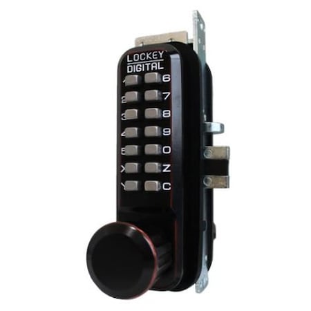 Lockey Mechanical Keyless Narrow Stile Passage Knob Lock Single Combination Oil Rubbed Bronze 2930-OB